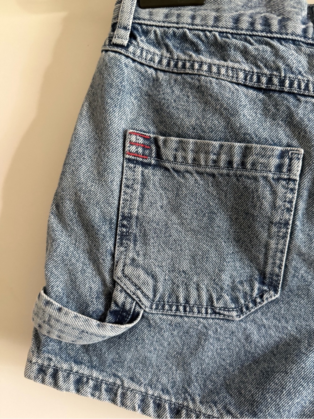 BDG Denim High Waisted Button-Fly Carpenter Skate Shorts - Picture 6 of 11